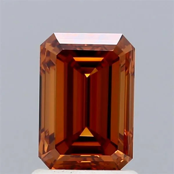 1.50ct Emerald Lab Grown Diamond (Colour Fancy Vivid Orange, Clarity VS1, IGI Certified)