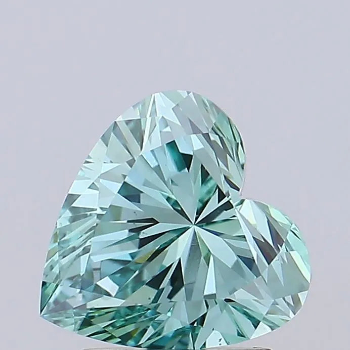 1.50ct Heart Lab Grown Diamond (Colour Fancy Vivid Green, Clarity VS1, IGI Certified)