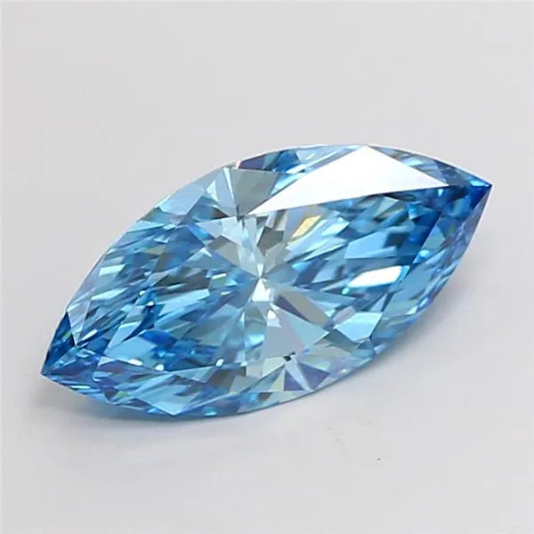 1.50ct Marquise Lab Grown Diamond (Colour Fancy Vivid Blue, Clarity VVS2, IGI Certified)