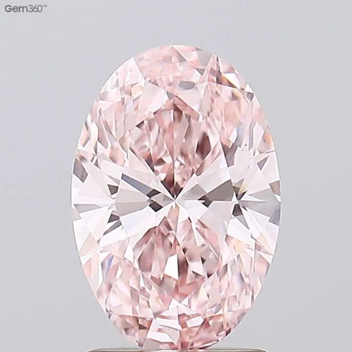1.50ct Oval Lab Grown Diamond (Colour Fancy Intense Pink, Clarity VS1, IGI Certified)