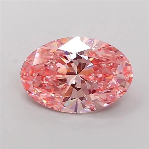 1.50ct Oval Lab Grown Diamond (Colour Fancy Intense Pink, Clarity VVS2, IGI Certified)