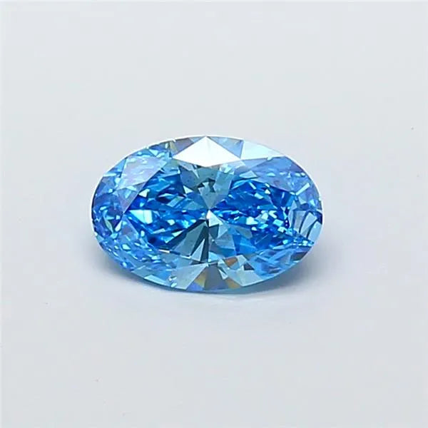 1.50ct Oval Lab Grown Diamond (Colour Fancy Vivid Blue, Clarity SI1, IGI Certified)