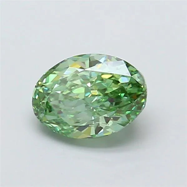 1.50ct Oval Lab Grown Diamond (Colour Fancy Vivid Green, Clarity VVS2, IGI Certified)