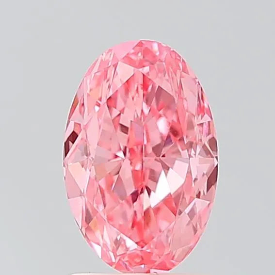 1.50ct Oval Lab Grown Diamond (Colour Fancy Vivid Pink, Clarity VS1, IGI Certified)