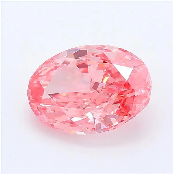 1.50ct Oval Lab Grown Diamond (Colour Fancy Vivid Pink, Clarity VVS2, IGI Certified)