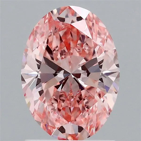 1.50ct Oval Lab Grown Diamond (Colour Fancy Vivid Pink, Clarity VVS2, IGI Certified)