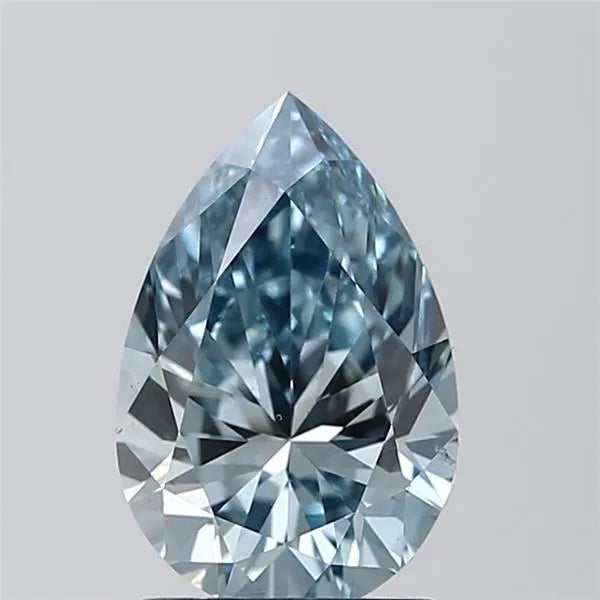1.50ct Pear Lab Grown Diamond (Colour Fancy Intense Green Blue, Clarity VS2, IGI Certified)
