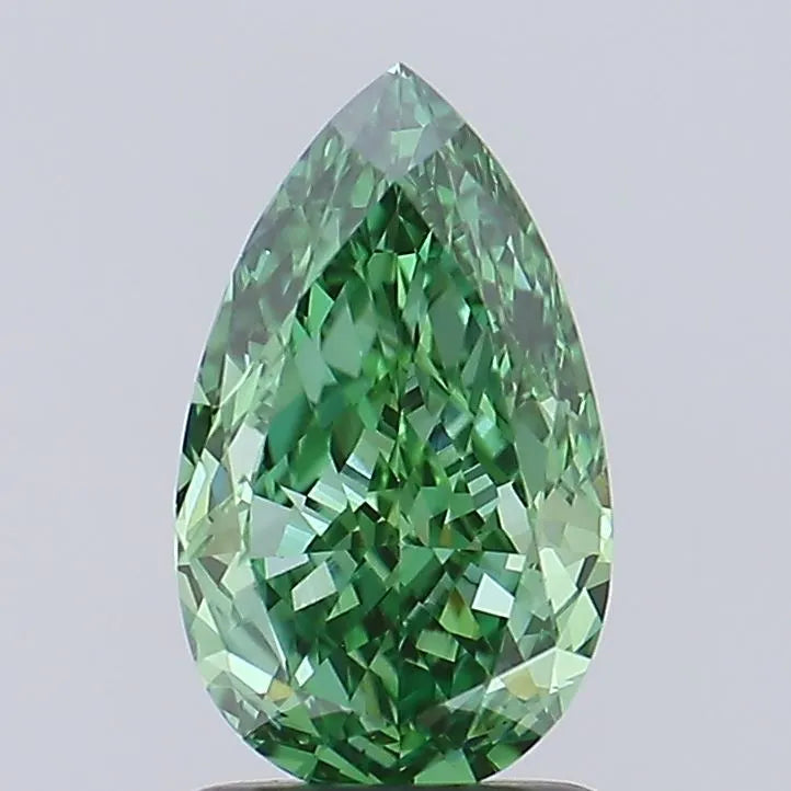 1.50ct Pear Lab Grown Diamond (Colour Fancy Vivid Green, Clarity VVS2, IGI Certified)
