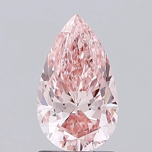 1.50ct Pear Lab Grown Diamond (Colour Fancy Vivid Pink, Clarity VS1, IGI Certified)