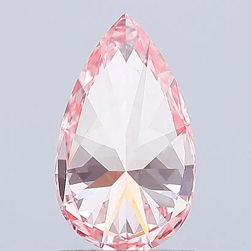 1.50ct Pear Lab Grown Diamond (Colour Fancy Vivid Pink, Clarity VS1, IGI Certified)
