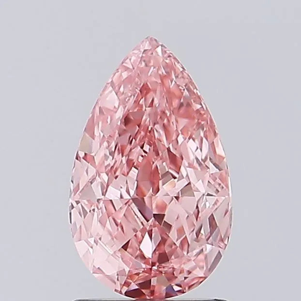 1.50ct Pear Lab Grown Diamond (Colour Fancy Vivid Pink, Clarity VVS2, IGI Certified)