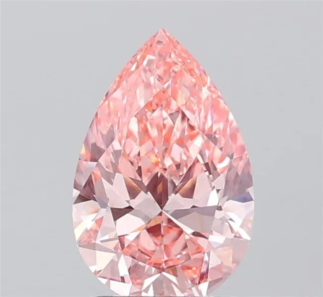 1.50ct Pear Lab Grown Diamond (Colour Fancy Vivid Pink, Clarity VVS2, IGI Certified)