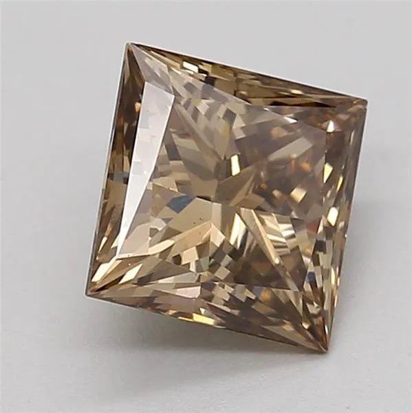 1.50ct Princess Lab Grown Diamond (Colour Fancy Brown, Clarity VS1, IGI Certified)