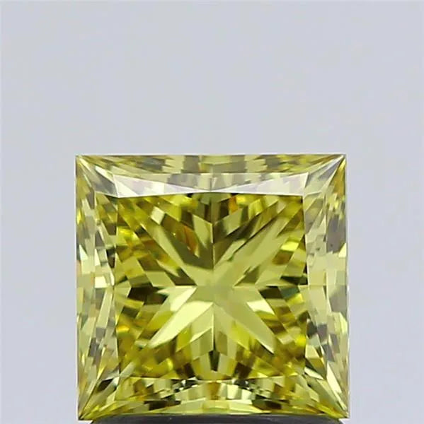 1.50ct Princess Lab Grown Diamond (Colour Fancy Intense Brown Yellow, Clarity VVS2, Cut GD, IGI Certified)