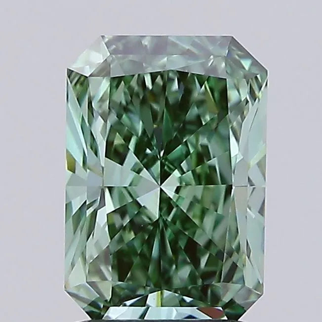 1.50ct Radiant Lab Grown Diamond (Colour Fancy Vivid Green, Clarity VVS2, IGI Certified)