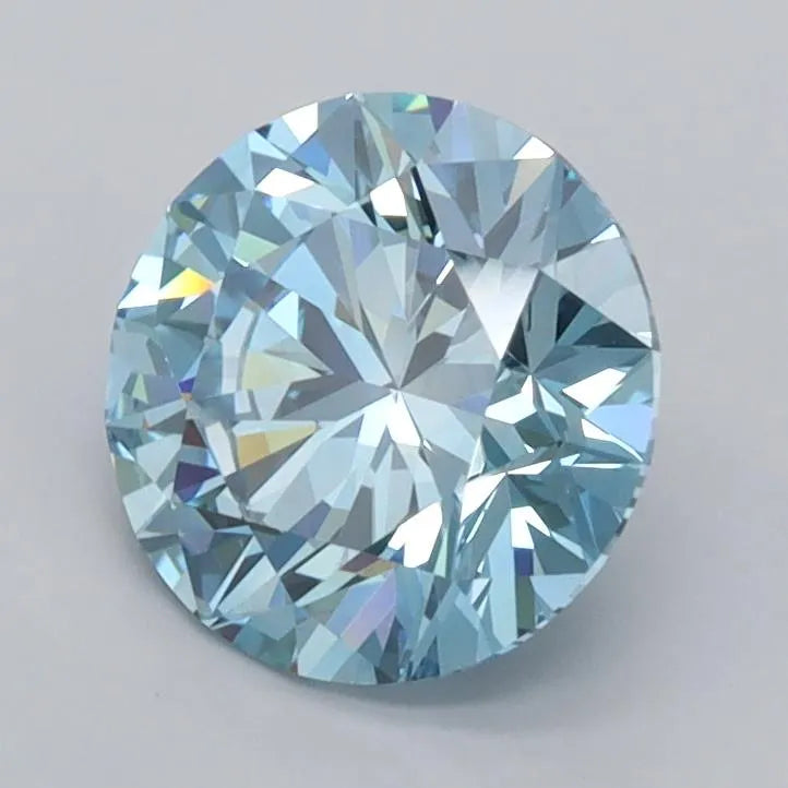 1.50ct Round Lab Grown Diamond (Colour Fancy Vivid Blue, Clarity VVS2, Cut ID, IGI Certified)