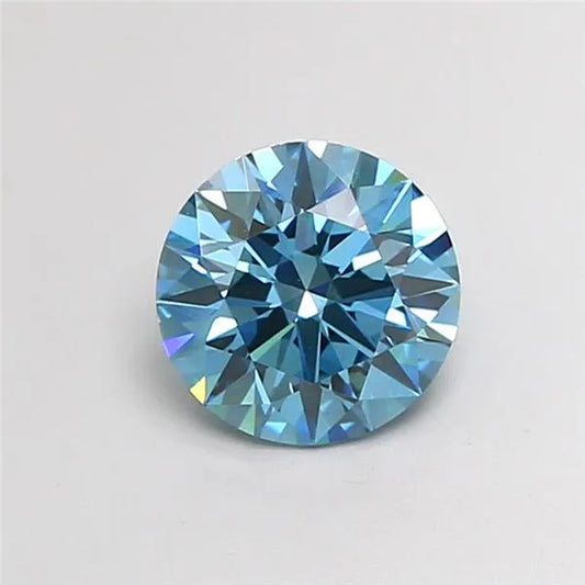 1.50ct Round Lab Grown Diamond (Colour Fancy Vivid Blue, Clarity VVS2, Cut ID, IGI Certified)