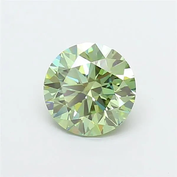 1.50ct Round Lab Grown Diamond (Colour Fancy Vivid Green, Clarity VS1, Cut ID, IGI Certified)