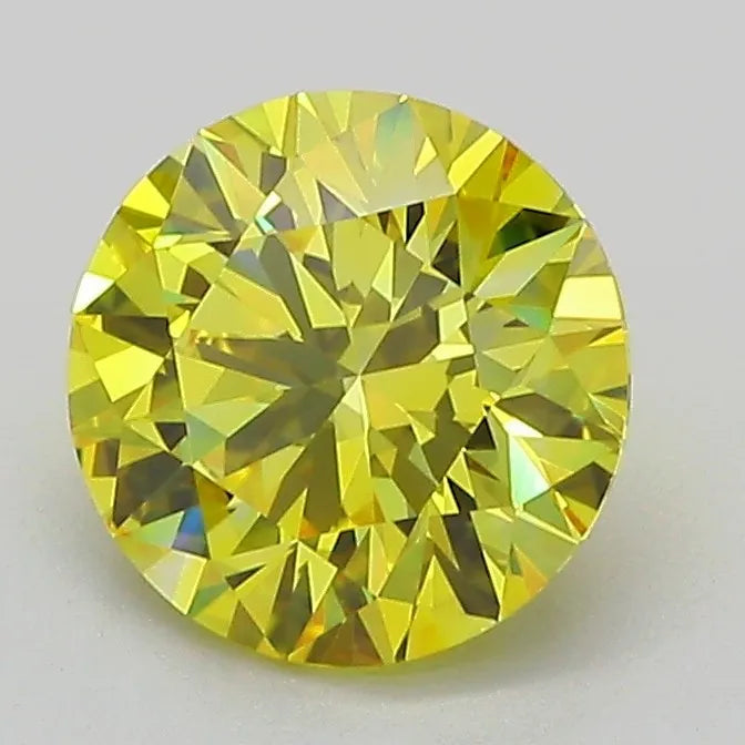 1.50ct Round Lab Grown Diamond (Colour Fancy Vivid Yellow, Clarity VS1, Cut ID, IGI Certified)