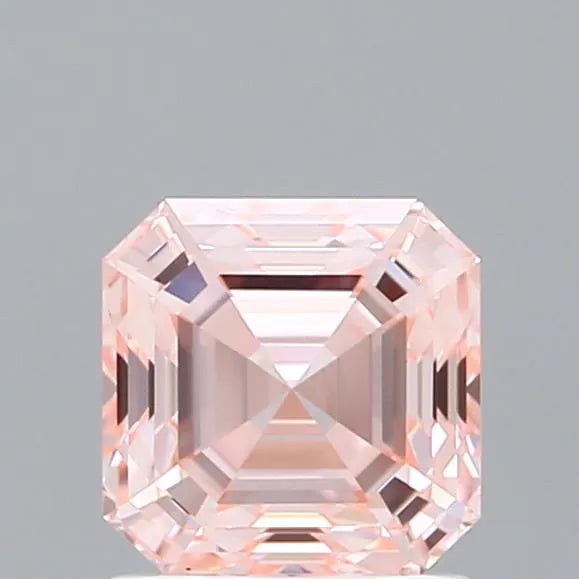 1.50ct Square emerald Lab Grown Diamond (Colour Fancy Vivid Pink, Clarity VS1, Cut VG, IGI Certified)