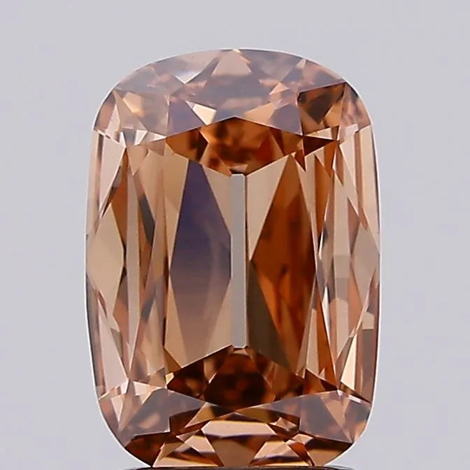 1.51ct Cushion brilliant Lab Grown Diamond (Colour Fancy Brown, Clarity VVS1, IGI Certified)