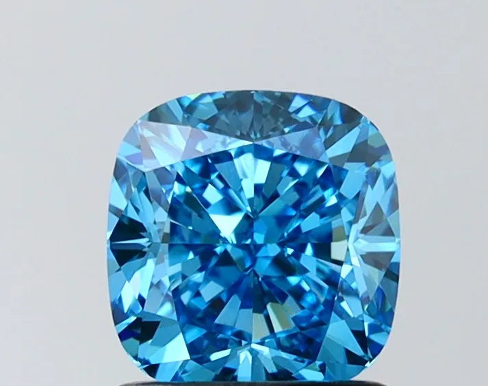 1.51ct Cushion modified Lab Grown Diamond (Colour Fancy Vivid Blue, Clarity VVS1, IGI Certified)