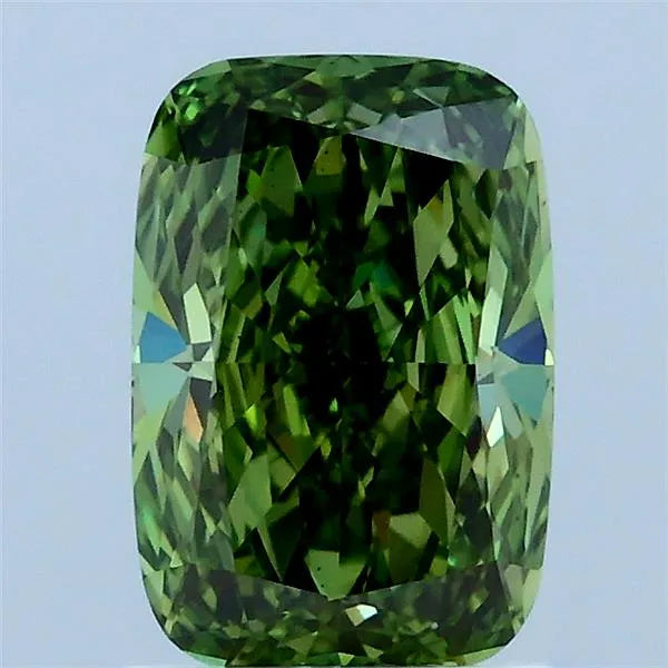 1.51ct Cushion modified Lab Grown Diamond (Colour Fancy Vivid Green, Clarity VS1, IGI Certified)