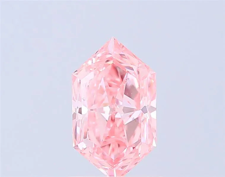 1.51ct Hexagonal Lab Grown Diamond (Colour Fancy Vivid Pink, Clarity VS1, IGI Certified)
