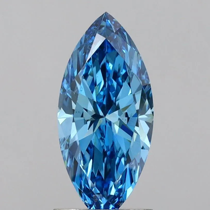 1.51ct Marquise Lab Grown Diamond (Colour Fancy Vivid Blue, Clarity VS1, IGI Certified)