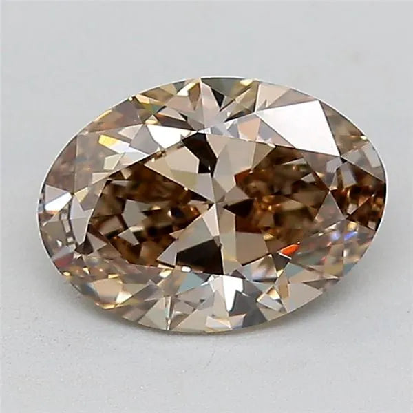 1.51ct Oval Lab Grown Diamond (Colour Fancy Brown, Clarity VVS2, IGI Certified)