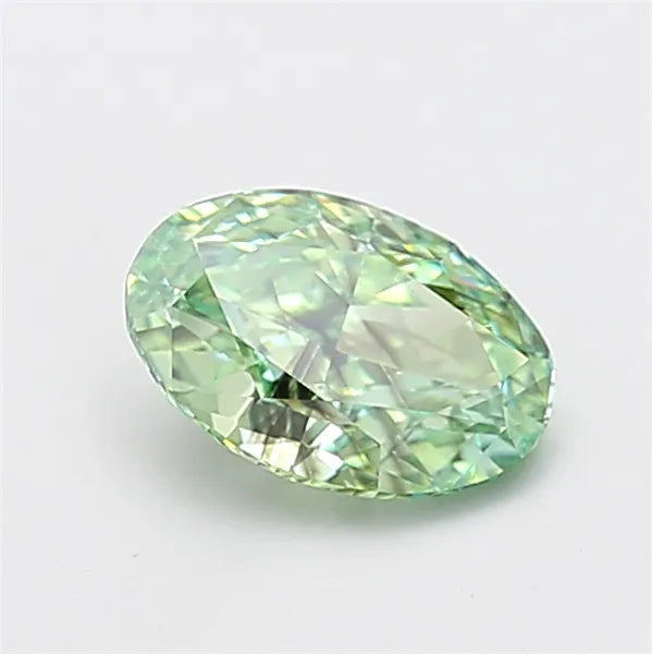 1.51ct Oval Lab Grown Diamond (Colour Fancy Vivid Green, Clarity SI2, IGI Certified)