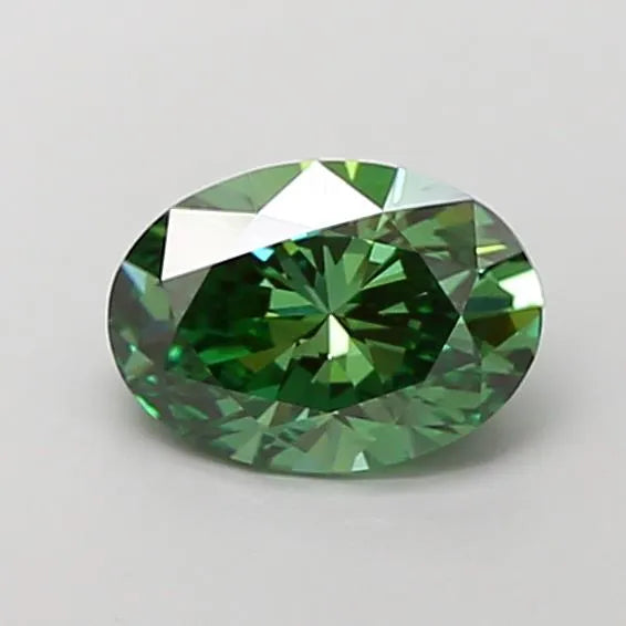 1.51ct Oval Lab Grown Diamond (Colour Fancy Vivid Green, Clarity VS1, IGI Certified)