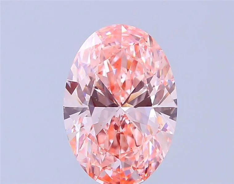 1.51ct Oval Lab Grown Diamond (Colour Fancy Vivid Pink, Clarity VS1, IGI Certified)