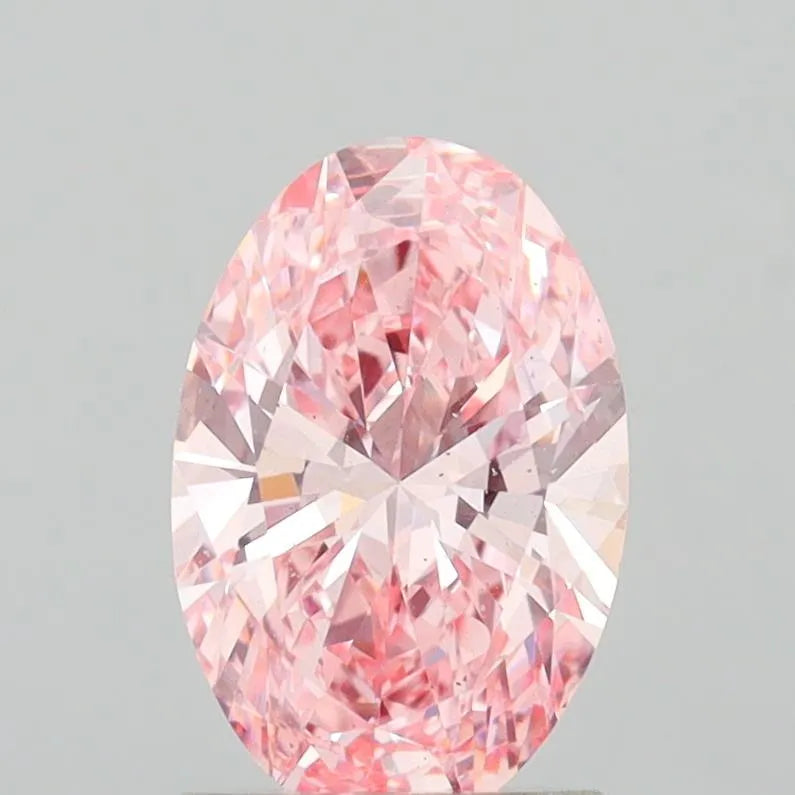 1.51ct Oval Lab Grown Diamond (Colour Fancy Vivid Pink, Clarity VS2, IGI Certified)