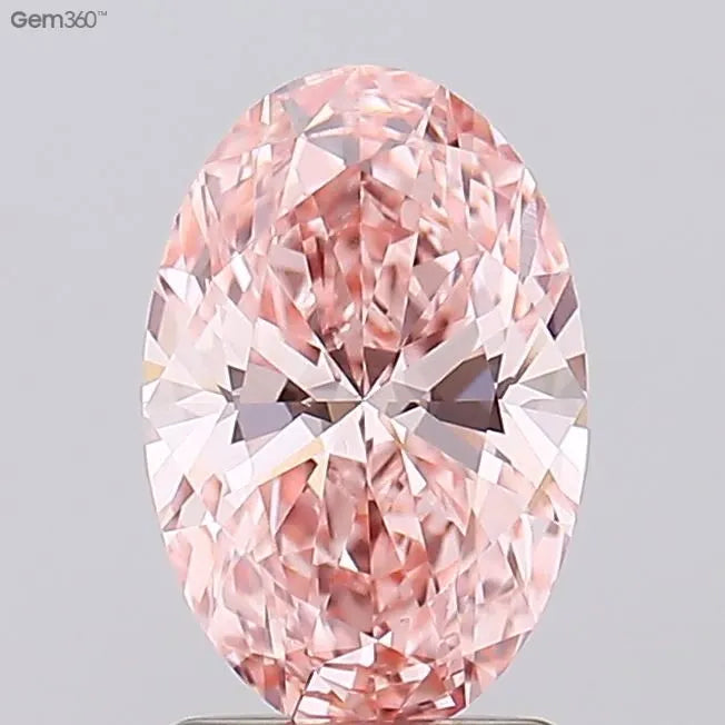 1.51ct Oval Lab Grown Diamond (Colour Fancy Vivid Pink, Clarity VVS2, IGI Certified)