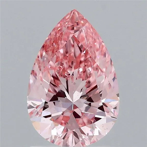 1.51ct Pear Lab Grown Diamond (Colour Fancy Intense Pink, Clarity VS2, IGI Certified)