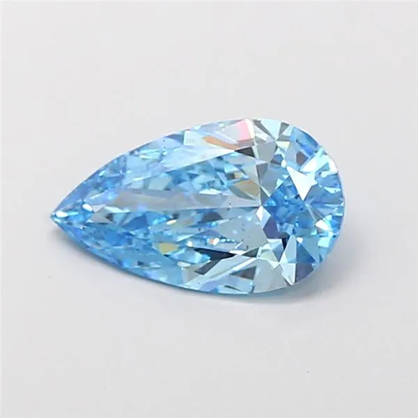 1.51ct Pear Lab Grown Diamond (Colour Fancy Vivid Blue, Clarity SI1, IGI Certified)