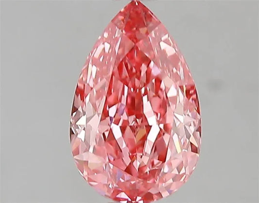 1.51ct Pear Lab Grown Diamond (Colour Fancy Vivid Pink, Clarity VS1, IGI Certified)