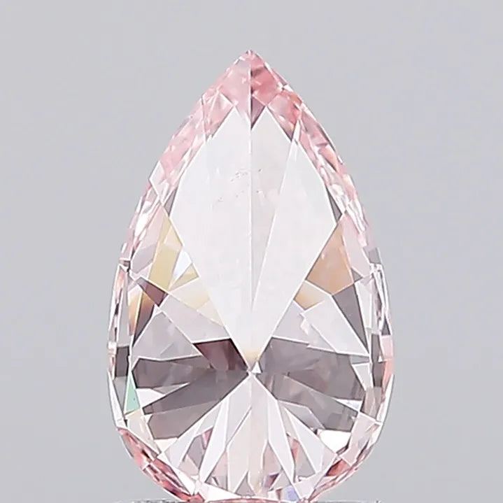 1.51ct Pear Lab Grown Diamond (Colour Fancy Vivid Pink, Clarity VS2, IGI Certified)