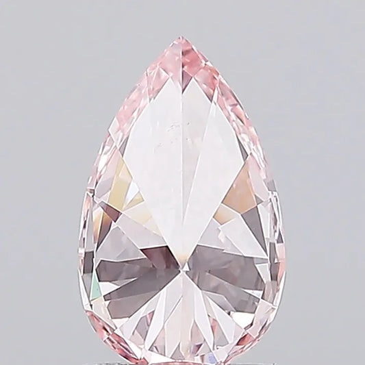 1.51ct Pear Lab Grown Diamond (Colour Fancy Vivid Pink, Clarity VS2, IGI Certified)