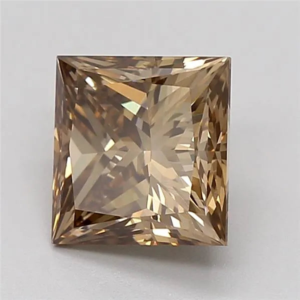 1.51ct Princess Lab Grown Diamond (Colour Fancy Brown, Clarity VVS2, IGI Certified)