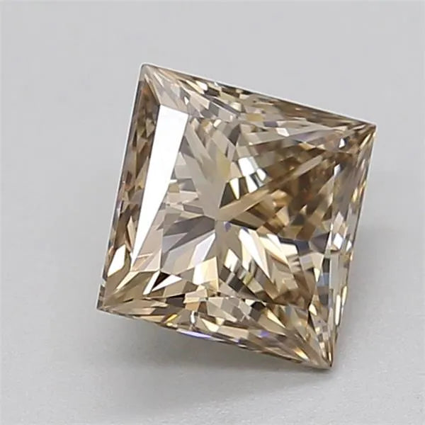 1.51ct Princess Lab Grown Diamond (Colour Fancy Brown, Clarity VVS2, IGI Certified)