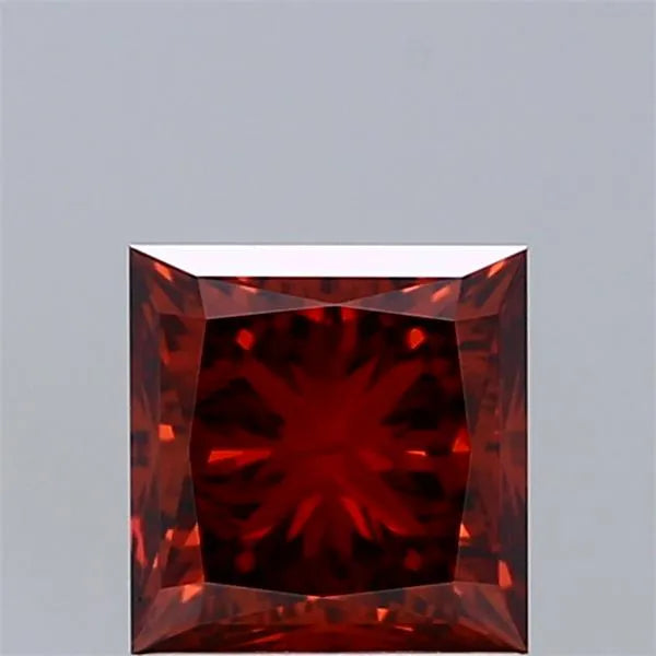 1.51ct Princess Lab Grown Diamond (Colour Fancy Deep Orange, Clarity VS1, IGI Certified)