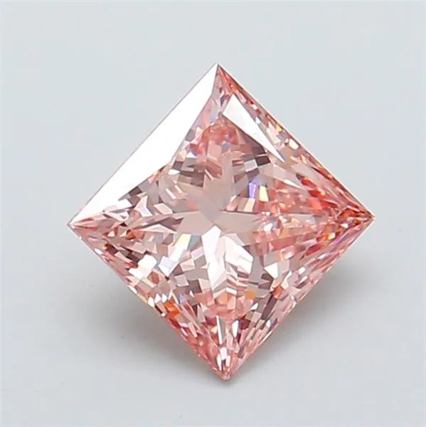 1.51ct Princess Lab Grown Diamond (Colour Fancy Intense Pink, Clarity VVS2, IGI Certified)