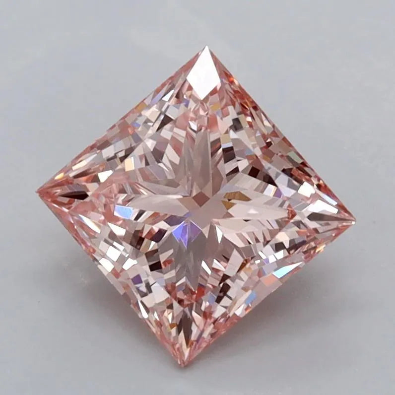 1.51ct Princess Lab Grown Diamond (Colour Fancy Intense Pink, Clarity VVS2, IGI Certified)