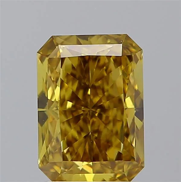 1.51ct Radiant Lab Grown Diamond (Colour Fancy Brownish Yellow, Clarity VVS2, IGI Certified)