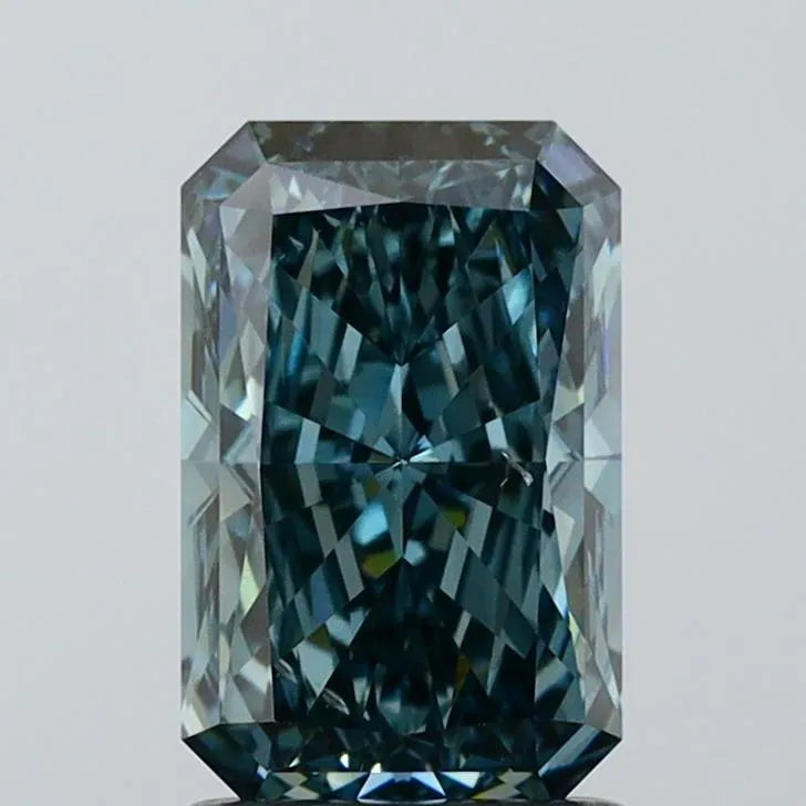 1.51ct Radiant Lab Grown Diamond (Colour Fancy Deep Green Blue, Clarity VS2, IGI Certified)