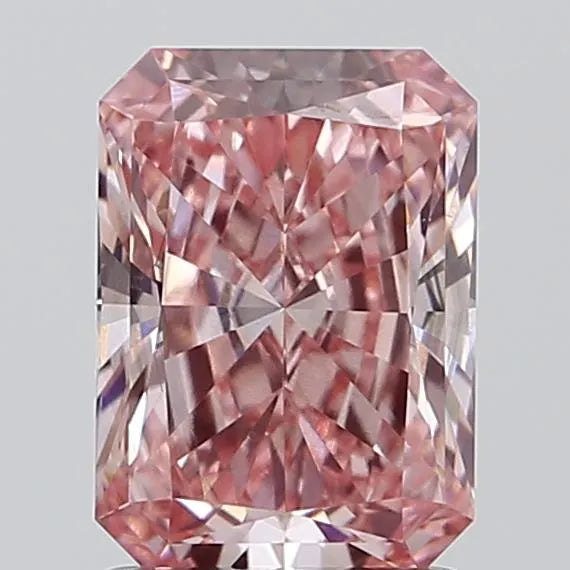 1.51ct Radiant Lab Grown Diamond (Colour Fancy Vivid Pink, Clarity VVS2, IGI Certified)