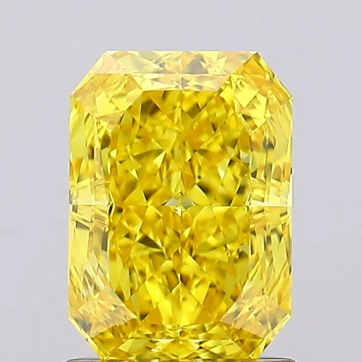 1.51ct Radiant Lab Grown Diamond (Colour Fancy Vivid Yellow, Clarity IF, IGI Certified)