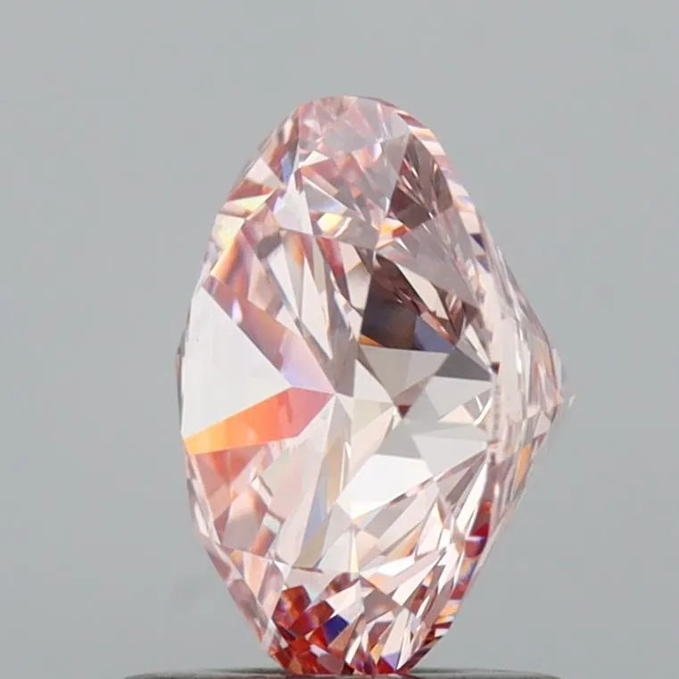 1.51ct Round Lab Grown Diamond (Colour Fancy Intense Brownish Pink, Clarity VS1, Cut ID, IGI Certified)